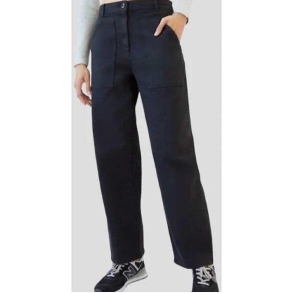 Aritzia Wilifred Free Black Modern Utility Pants Denim Black Jeans Trousers 8